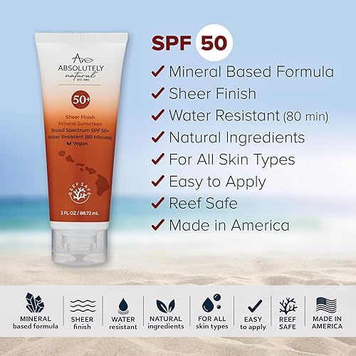 Miniatura 2 de Loción de protección solar mineral SPF 50+ con aceite de escaramujos, libre de crueldad animal y segura para arrecifes, fabricada en Estados Unidos
