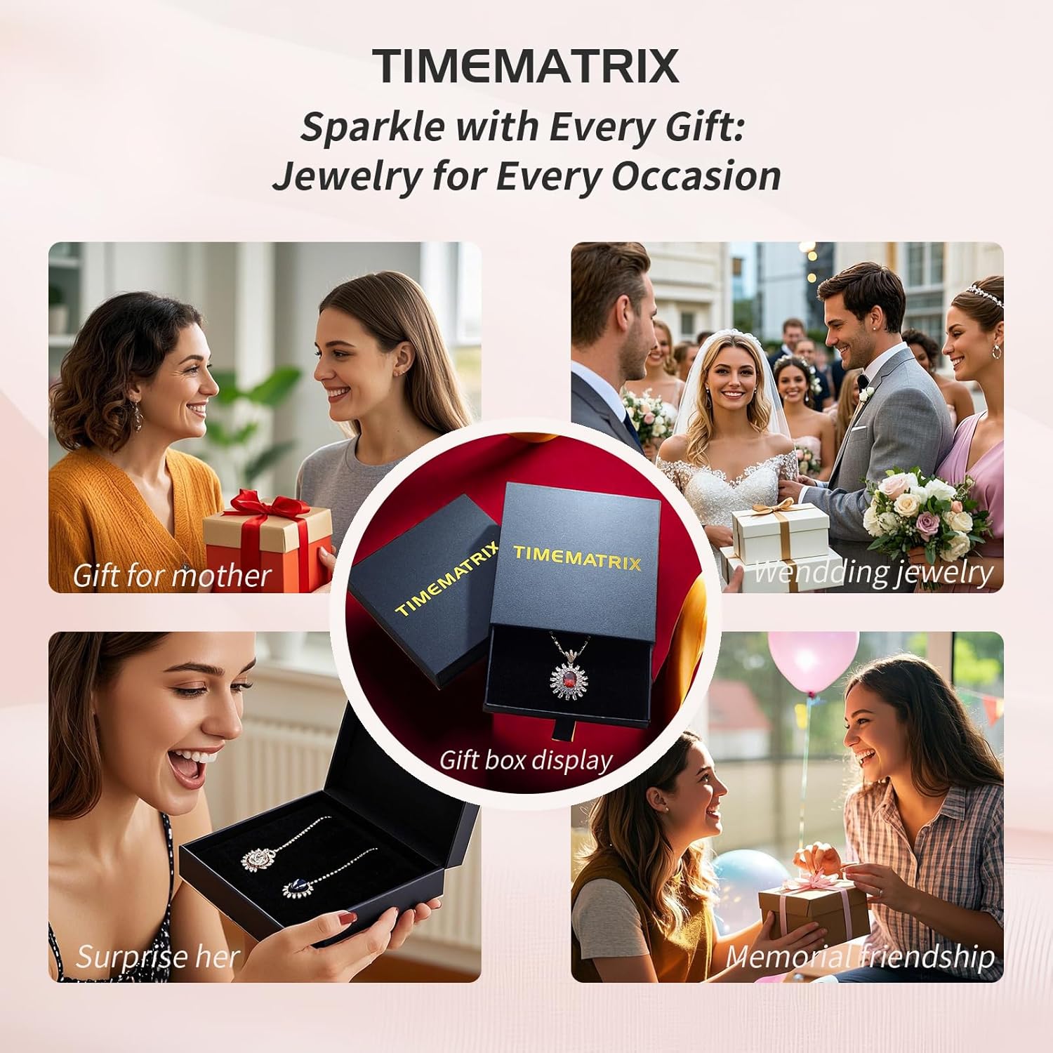 Blue/Green/Red/Purple/White Waterdrop Cubic Zirconia Gamstone Pendant Necklace for Women for Gift. - Image 6