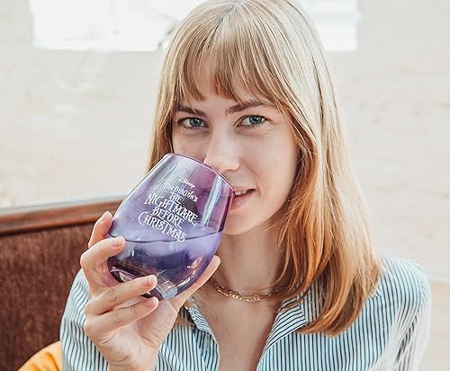 Miniatura 4 de Disney Nightmare Before Christmas Jack Skellington - Copa de vino sin tallo, color morado