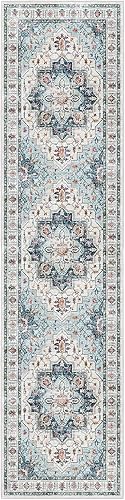 Miniatura 2 de Madane Alfombra de pasillo de 2 x 8 pies, lavable, antideslizante, de pelo bajo, suave, para cocina, cuarto de servicio, alfombra vintage para