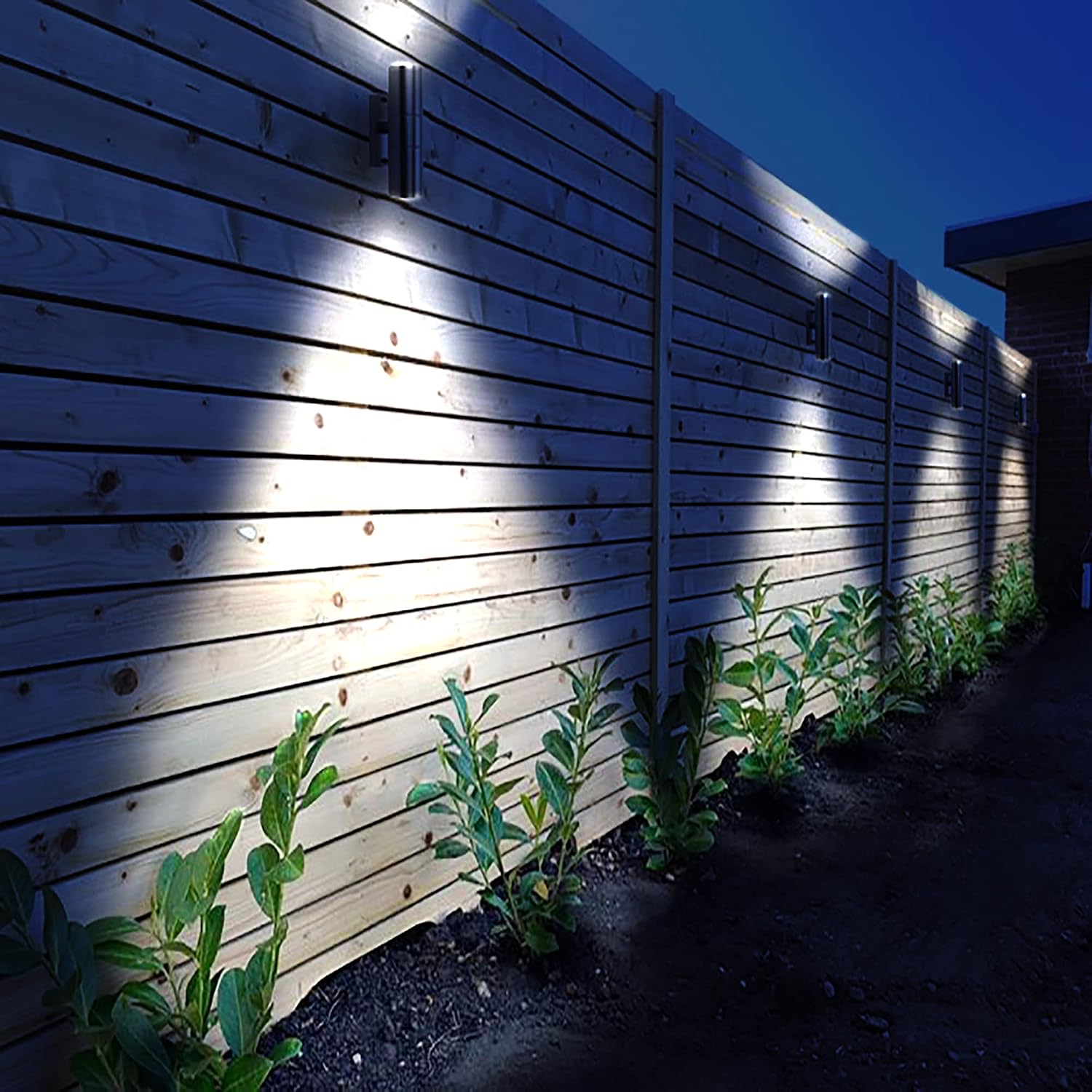 HiSPEC Coral LED Outdoor Up Down Wall Light with Photocell Sensor - Stainless Steel - Image 3