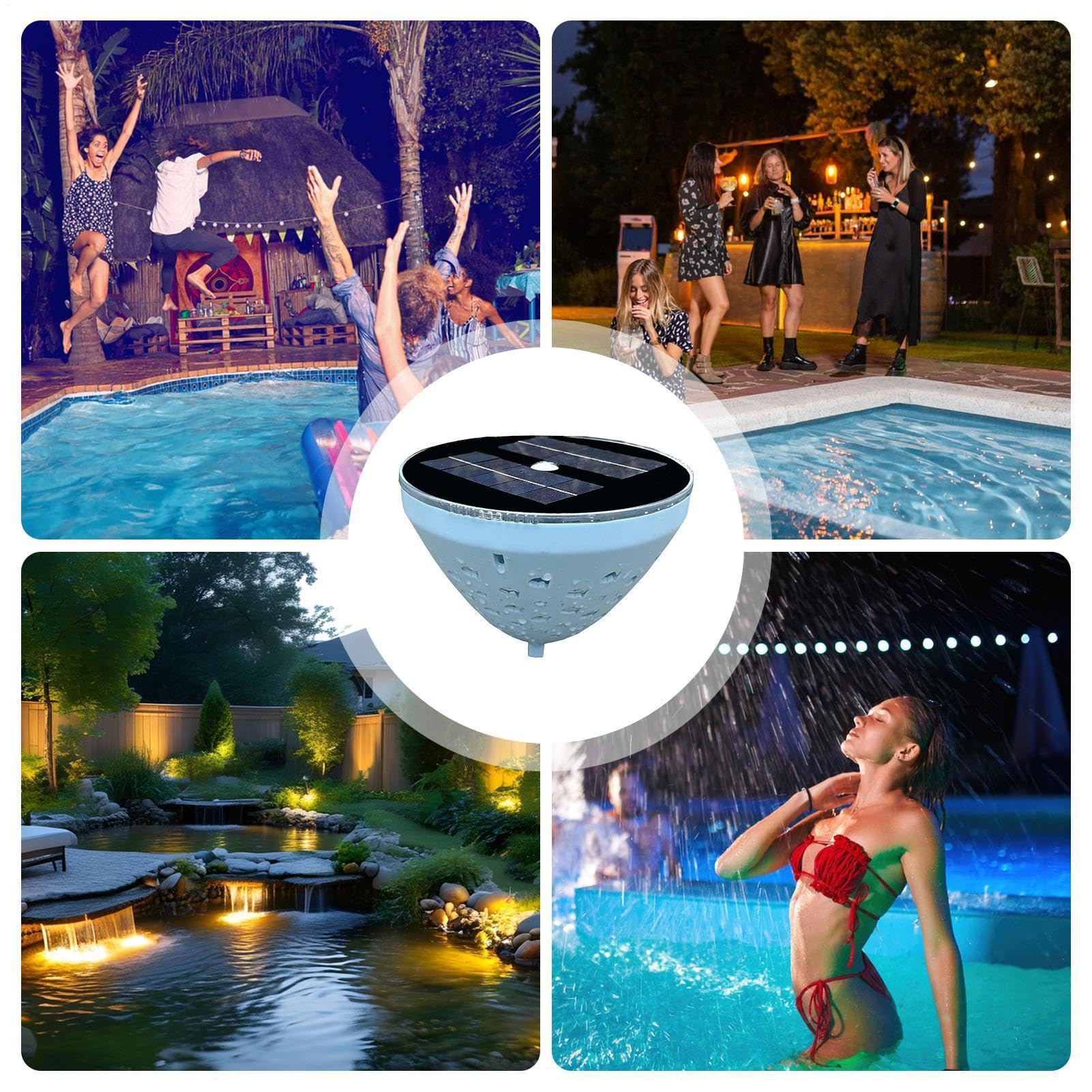 Generico Per Piscina 2 Pezzi Illuminazione Ambientale Multimodale | da Esterno Decorazione Giardino Per Casa Hotel Bagno Vasca da Bagno Vasca Idromassaggio Piscina Fuori Terra Interrata Festa