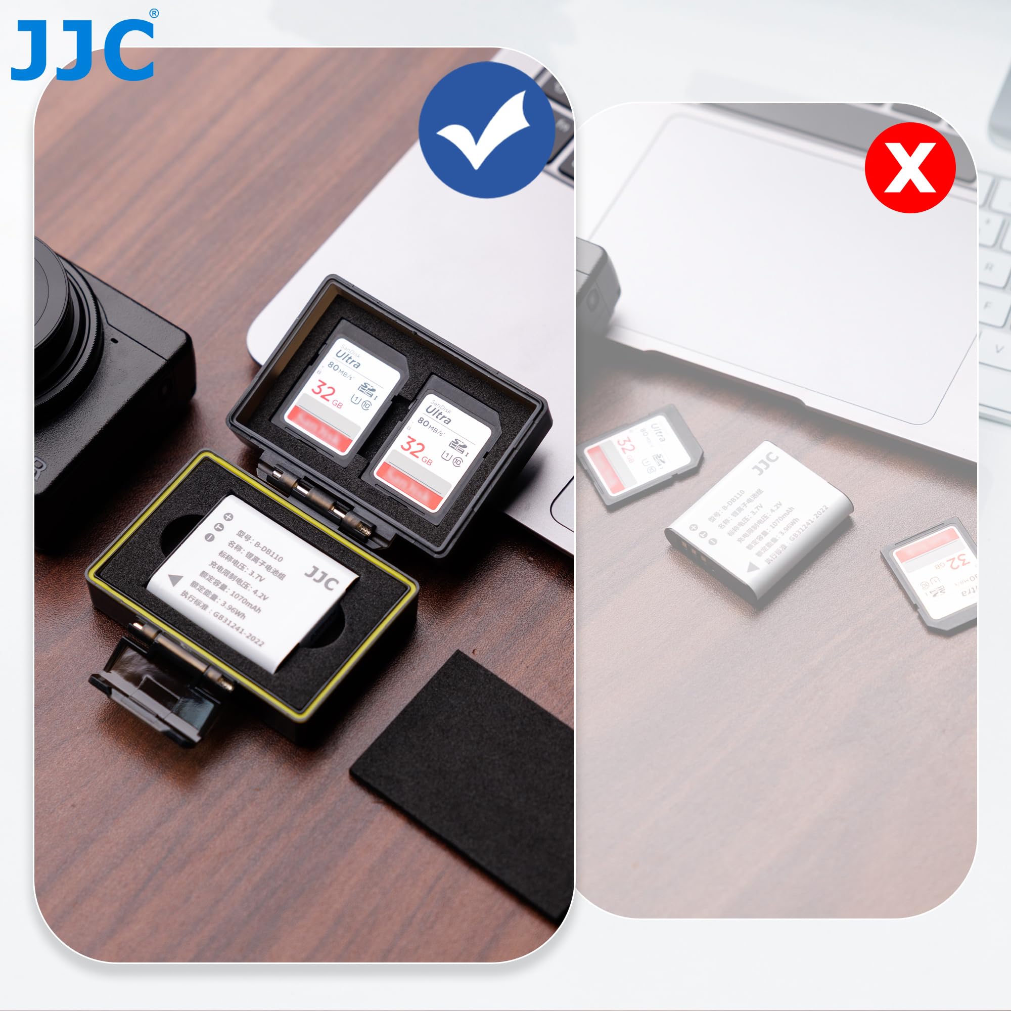 JJC Chargeur de Batterie Triple USB pour Ricoh GRIII, GR III HDF