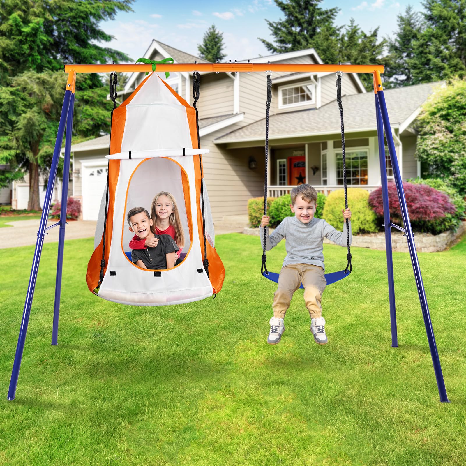 Amazon.com: Lunafun Swing Sets for Backyard, 1 Detachable