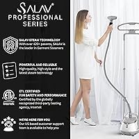 Vista 9 de SALAV® Vaporizador profesional para ropa de pie – Vaporizador de ropa resistente de 1500 W con cable retráctil, control de pedal de pie, ruedas