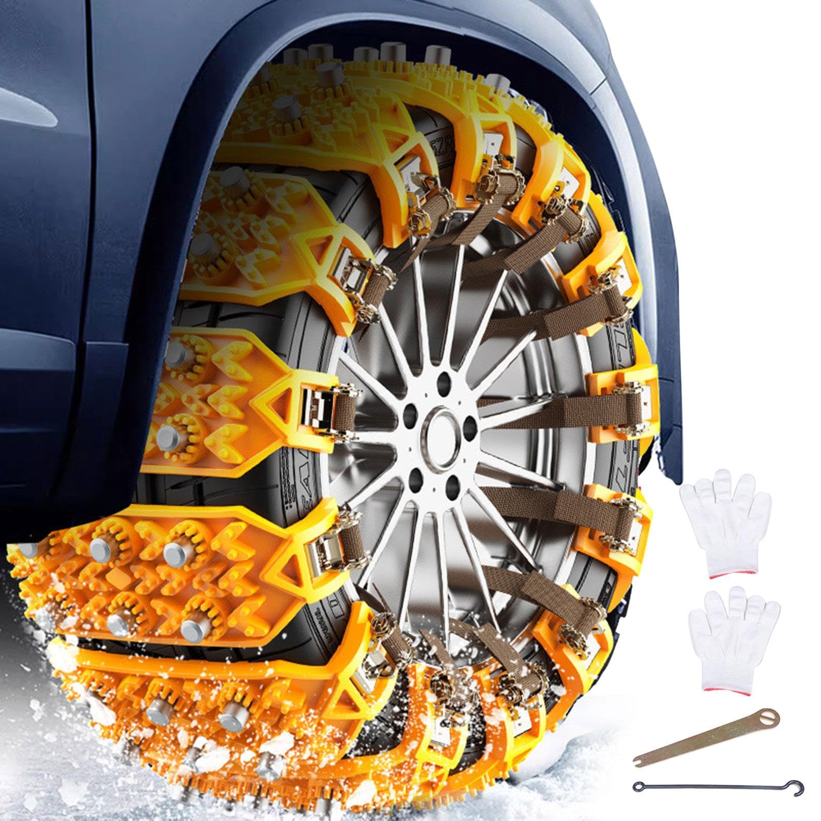 Catene da neve per pneumatici, resistenti, antiscivolo, a trazione per | pneumatici, catene da neve e fango, per auto, camion, SUV