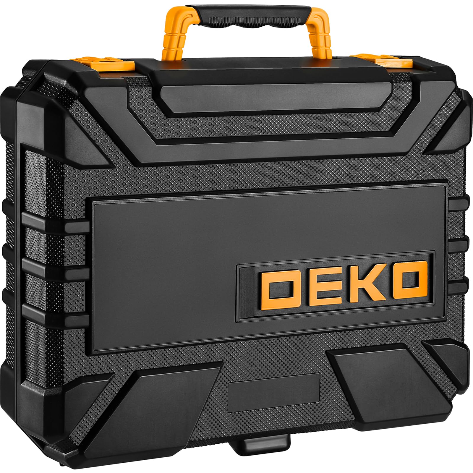 DEKO Caja Herramientas Completa con Destornillador Electrico/Taladro con bateria de 8V, Maletin de 126 Piezas, Caja profesional de herramientas Domésticas de Bricolaje para Oficinas y Jardín, Gris