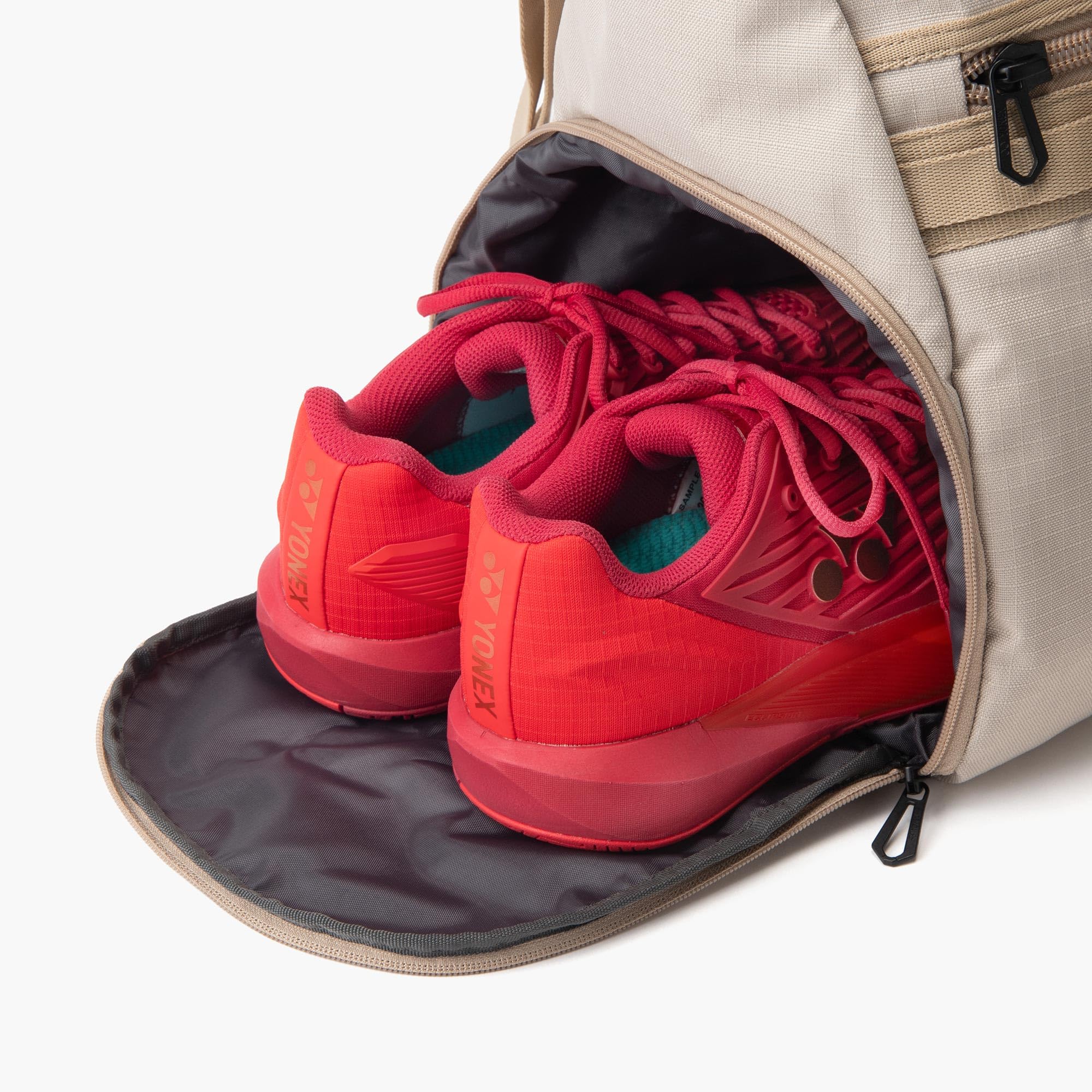 YONEX Gearlogic - Borsa da torneo, robusta e leggera, multi-scomparto, per attrezzatura da tennis, sport, da viaggio, con 2 divisori personalizzabili e scomparto per scarpe