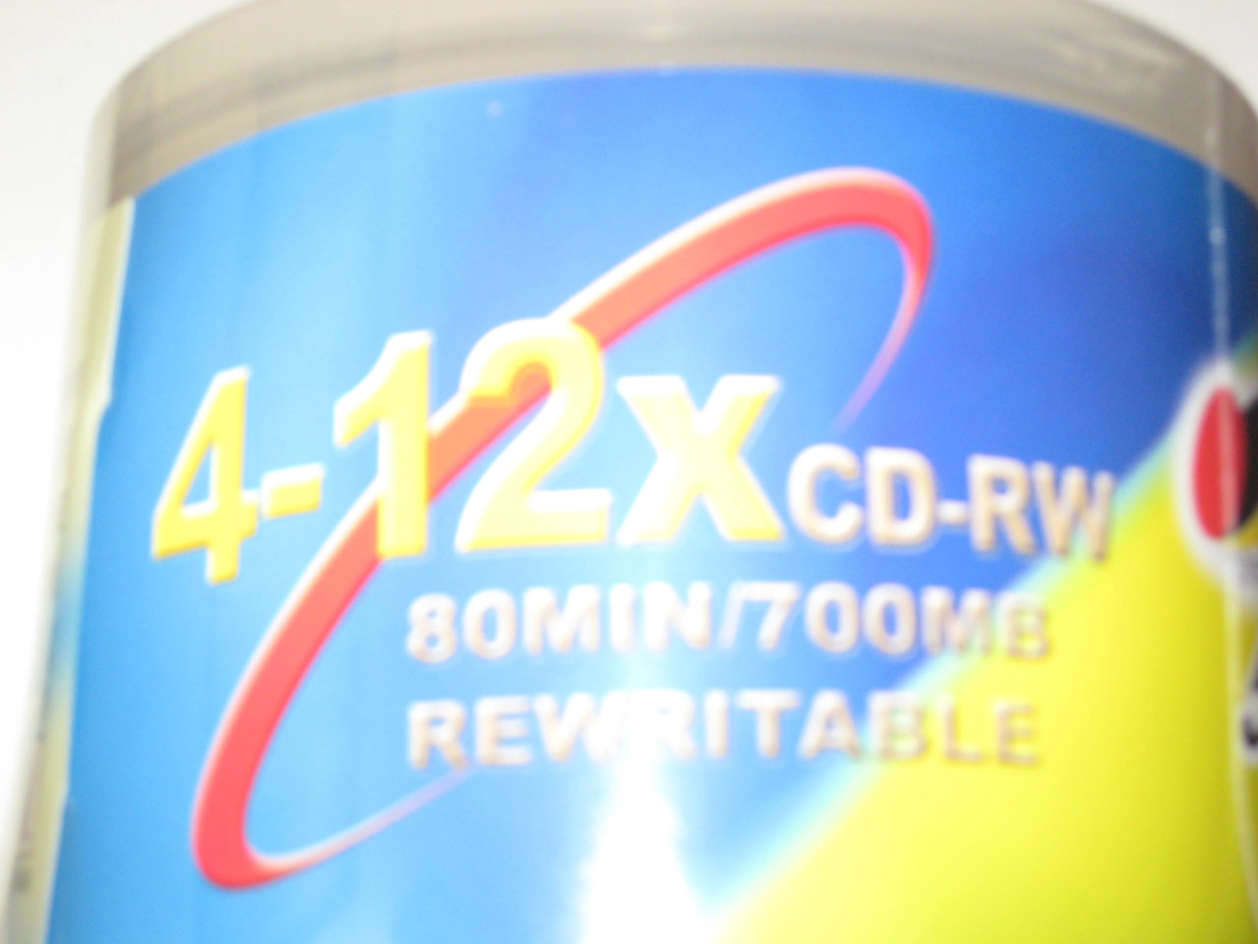 CD-RW 12x, 80 minutes in 50 pack cakebox