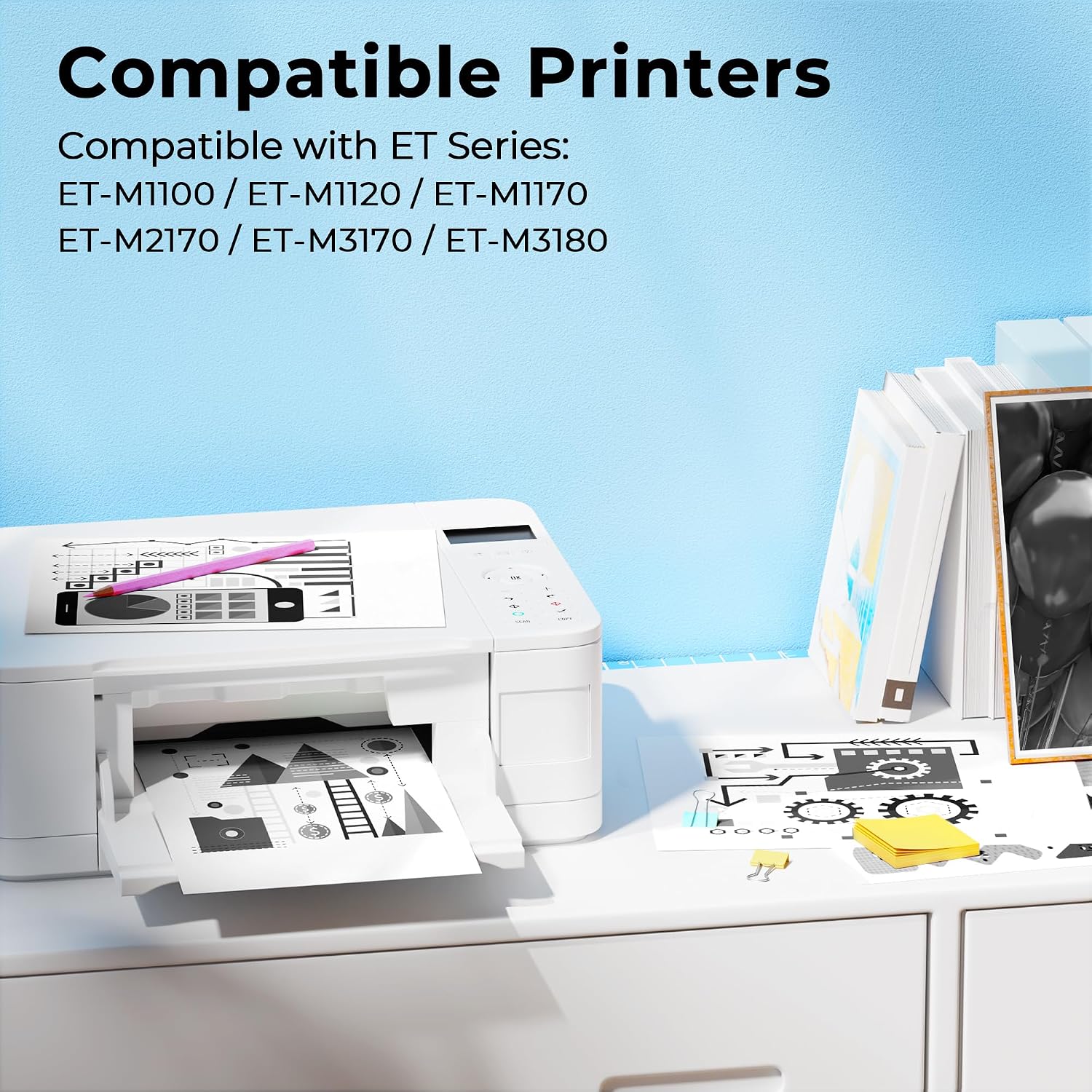 Refill Ink Bottles Remanufactured for Epson 532 Black Ink Bottle image 3