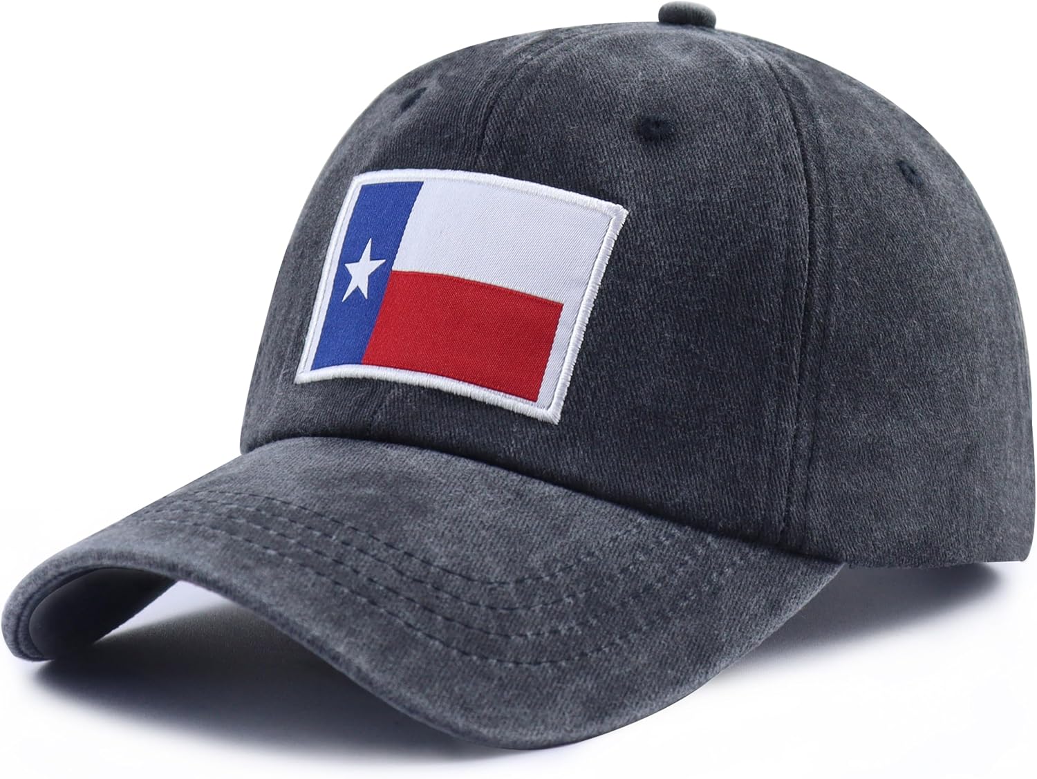 Texas State Flag Hats for Men Women, Vintage Cotton Embroidered Lone Star State Baseball Cap - Image 2