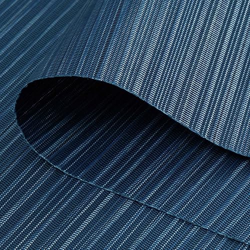 Miniatura 4 de FunWheat Juego de 6 manteles individuales de vinilo lavables para mesa de comedor, manteles tejidos de plástico duradero, 12 x 18 pulgadas, fáciles