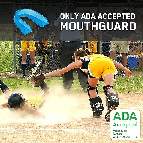Miniatura 7 de Game On Protectores bucales  Solo aceptado por la ADA, protector bucal deportivo con correa para fútbol, baloncesto, lacrosse, hockey, protección