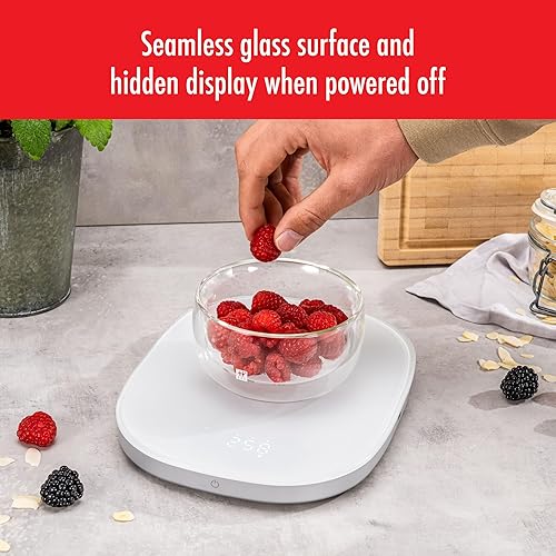 Miniatura 6 de ZWILLING Enfinigy - Báscula digital 2 en 1 para alimentos de cocina, estación de carga inalámbrica, peso máximo de 22 libras, gramos y onzas,