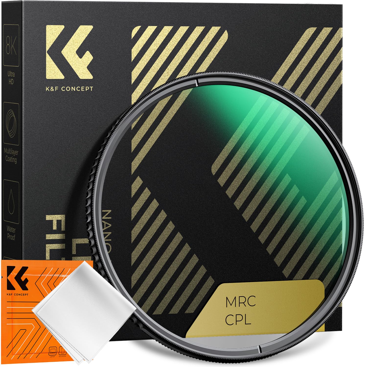 K&F CONCEPT Nano-Xcel 95MM Filtro Polarizador Circular CPL, CPL Filtro Polarizador de HD Vidrio Óptico con 28 Capas Revestimiento Nano