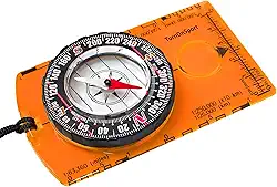Bússola de orientação – Bússola para mochilão de trilhas – Bússola de escoteiro avançado para acampamento e navegação – Bússola de campo profissional para leitura de mapas – Melhores presentes de sobrevivência