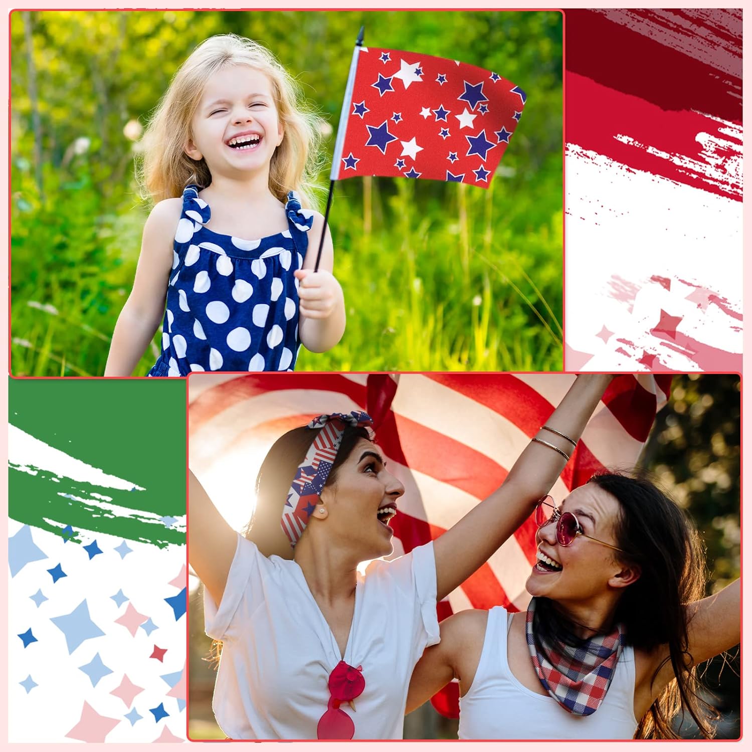 40 Pcs Patriotic Quilting Fabric Roll 2.6 x 40'' Memorial Day American Flag Precut Strips for Quilting 4th of July Red Blue White Retro Roll up Patchwork Fabric for Patriotism Sewing DIY Craft Decor