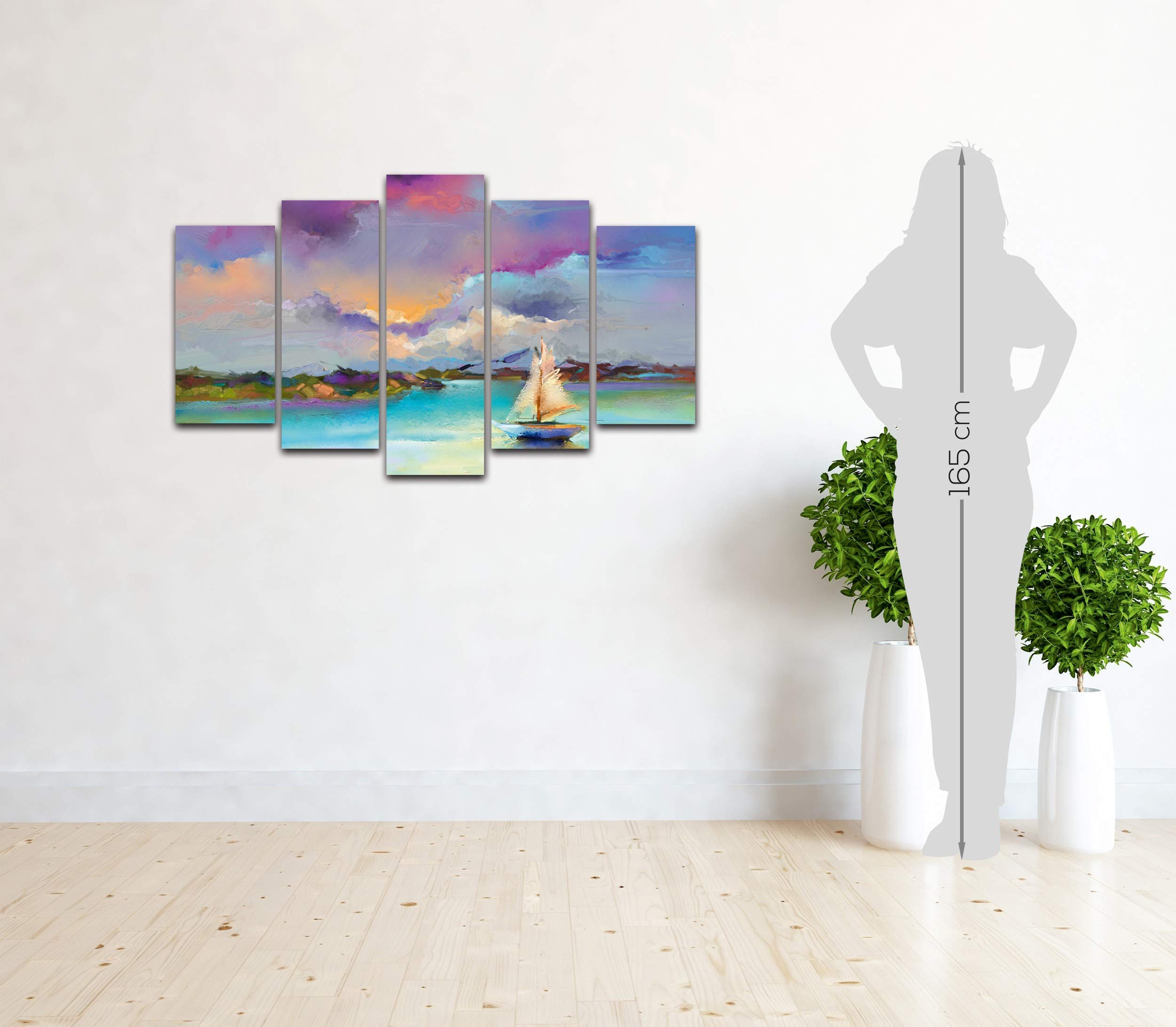 HomemaniaPicture, Pine Wood, Polyester, Multicoloured, 20 x 60 x 3 cm, 2 Units