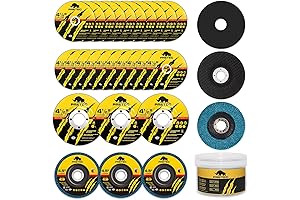 Grinders 4.5/Cut-Off 4.5/Flap Grit 60 & 1/25, Grinder Wheels 4 1/2" Cutting Flap Disc