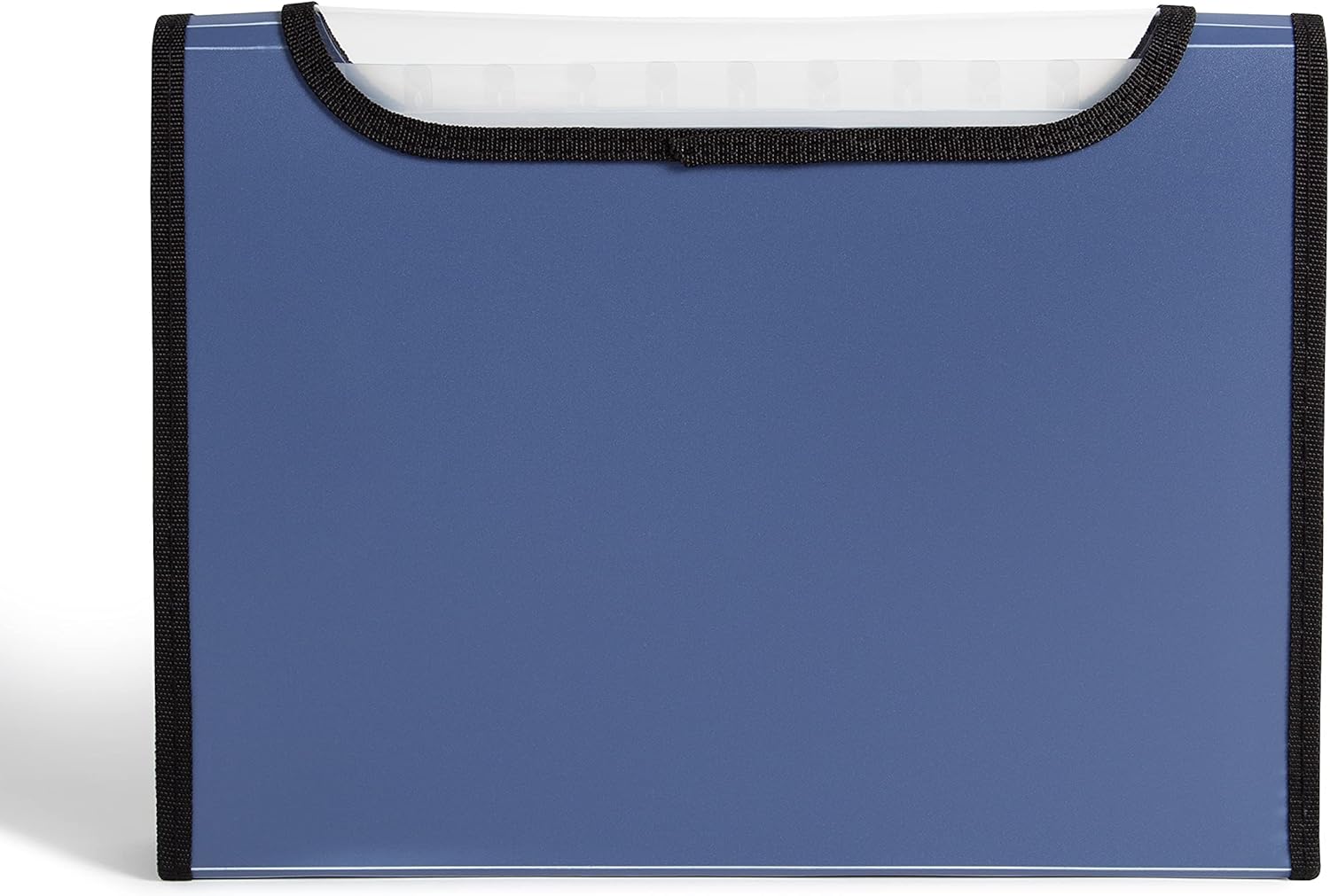 U Brands Expandable Blue 13-Pocket Performance Poly File Folder, Office Supplies, with Clear View Top
