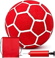 Vista 1 de Size 5 Soccer Ball with Pump Storage Bag Portable Outdoor Indoor Felt Ball Soft Foam Soccer Tennis Balls for Soccers Game Soccers Training Juggling