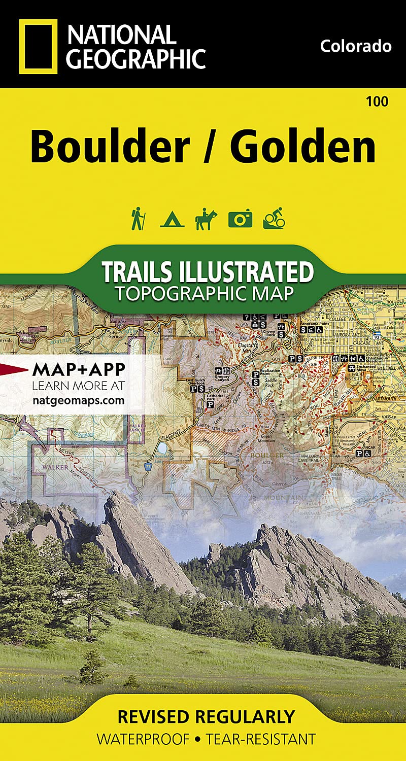 Boulder, Golden Map (National Geographic Trails Illustrated Map, 100) Map – Folded Map, January 1, 2023