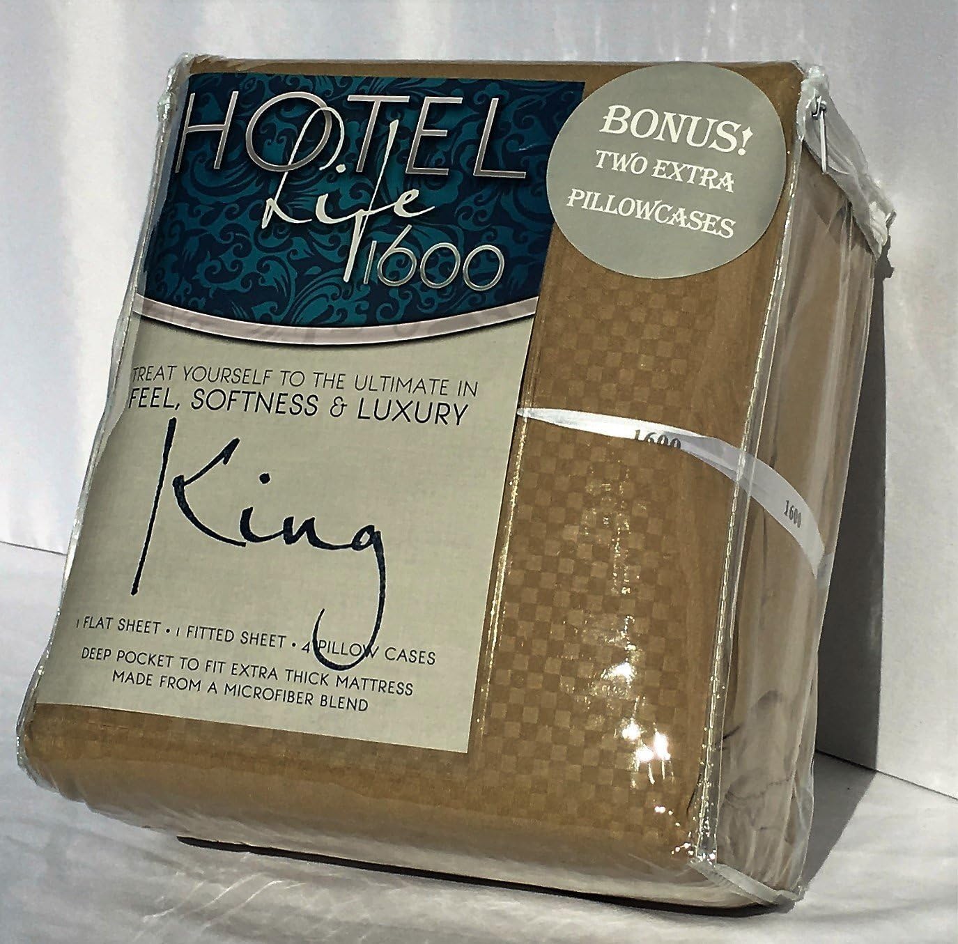 Hotel Life 1600 Sheets King Sandy Taupe