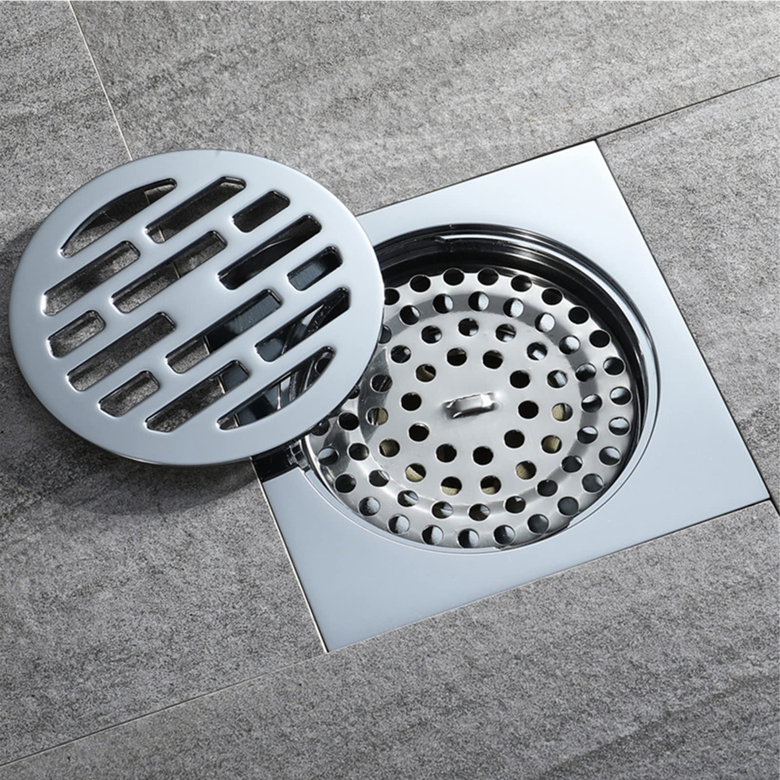 Drain de Sol Douche carré en Laiton