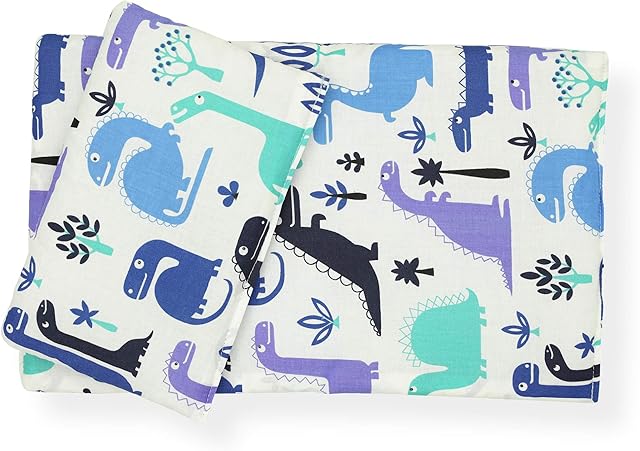 CuddlyZOO Dolls Teddy Quilt/Duvet Pillow Bedding Set Fits Up to 46cm 18" Doll Pram/Cot (Dino)