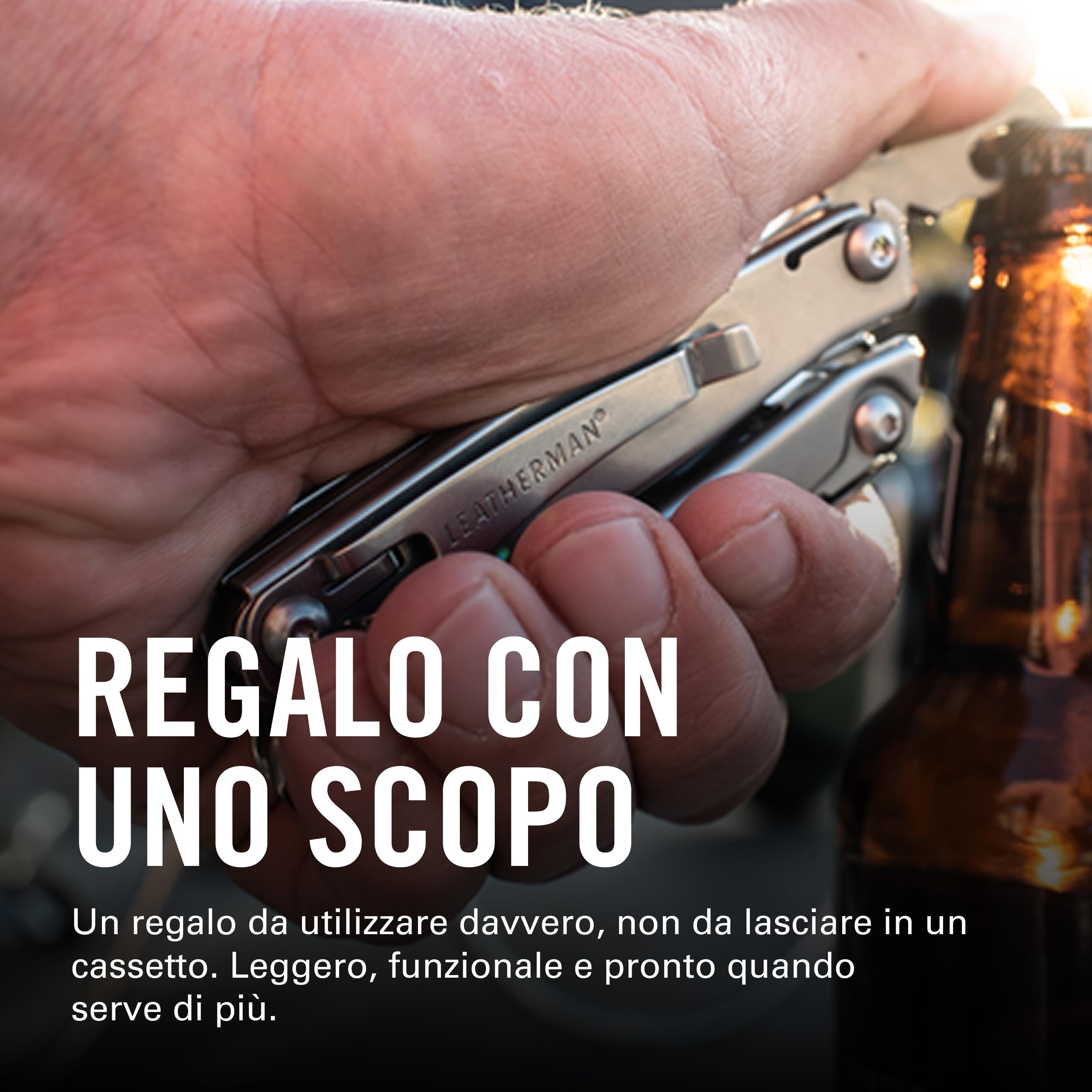 Leatherman Rev Multiutensile 14 Strumenti Lama Acciaio Inossidabile Argento