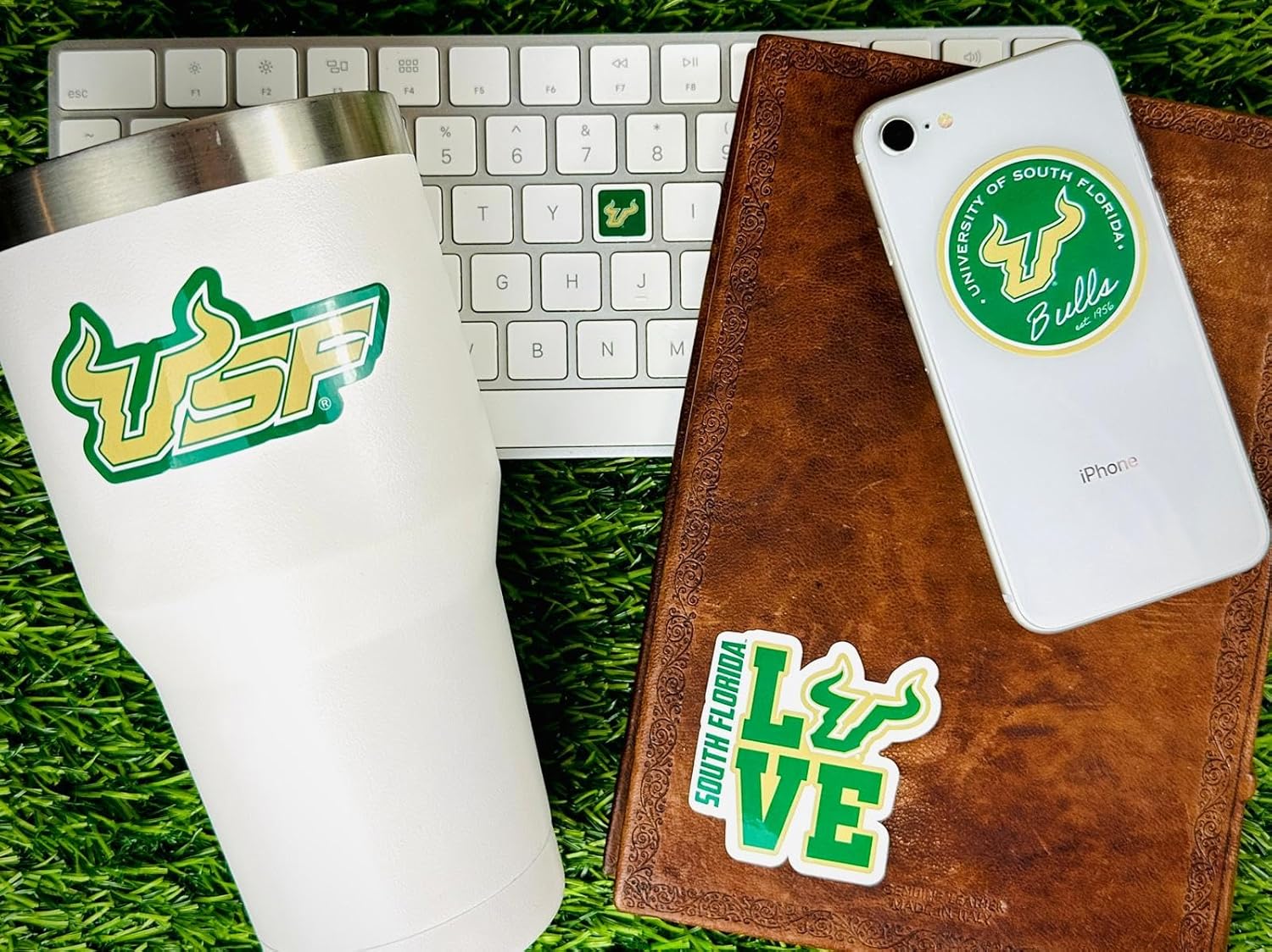 USF Stickers for Gift, Car, Water Bottle, Laptop, and Phone for Football Fans and University Graduates (South Florida Bulls) - Image 2