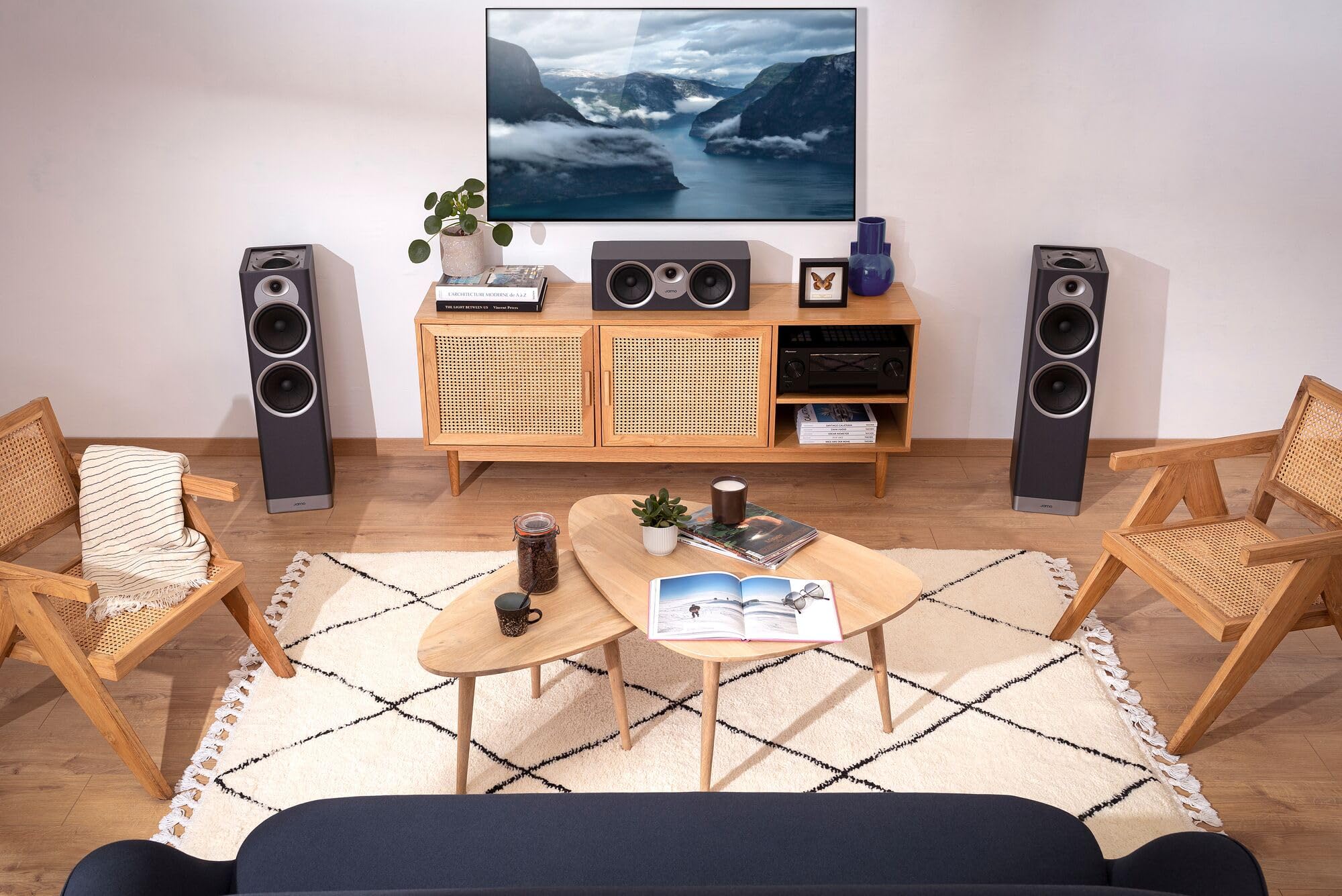 Jamo S7-25C Center Channel BLUD FJORD Altavoz de Canal Central con woofers de 8.4 cm Azul