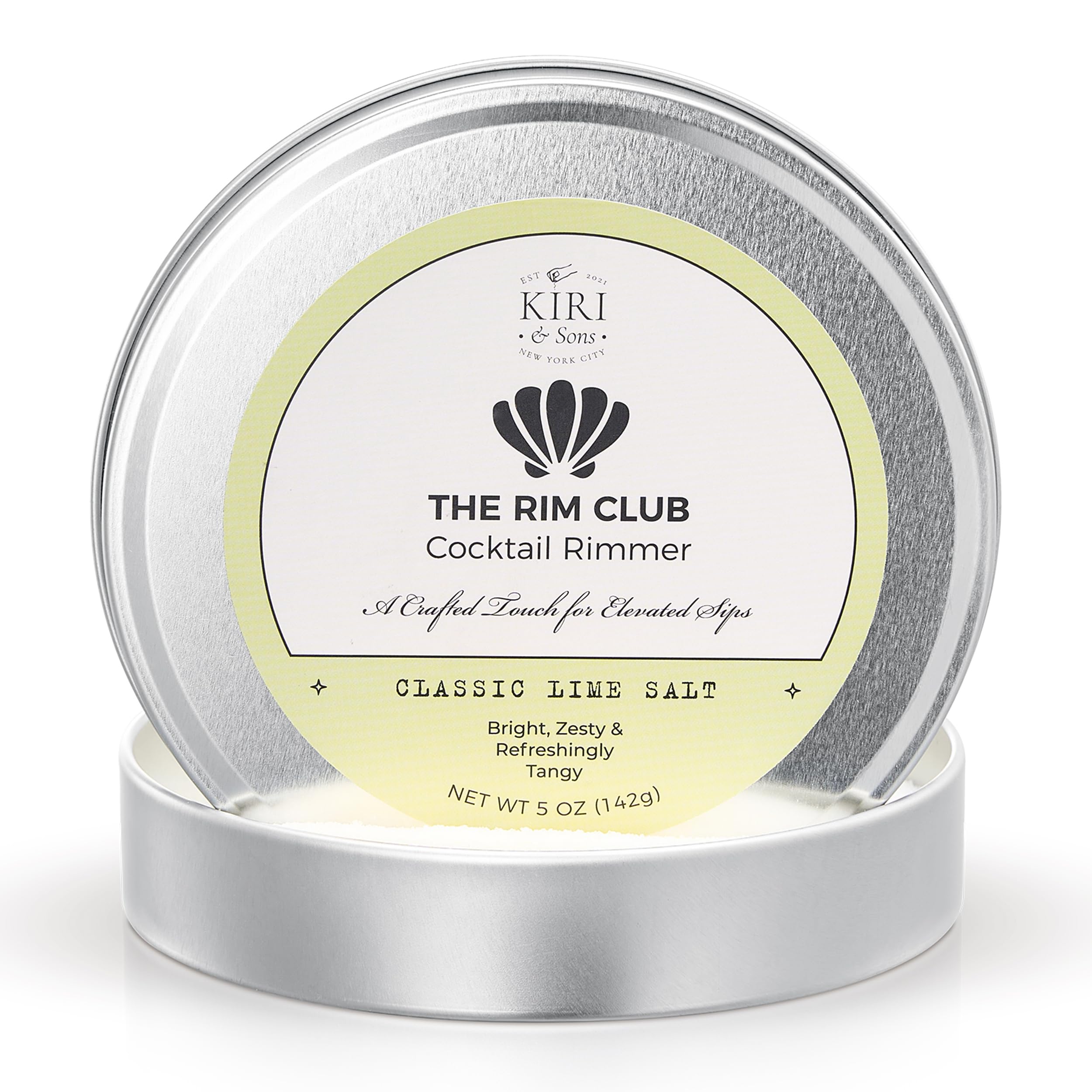 Sal para margaritas Kiri & Sons, toque de lima clásica de 5 oz para cócteles