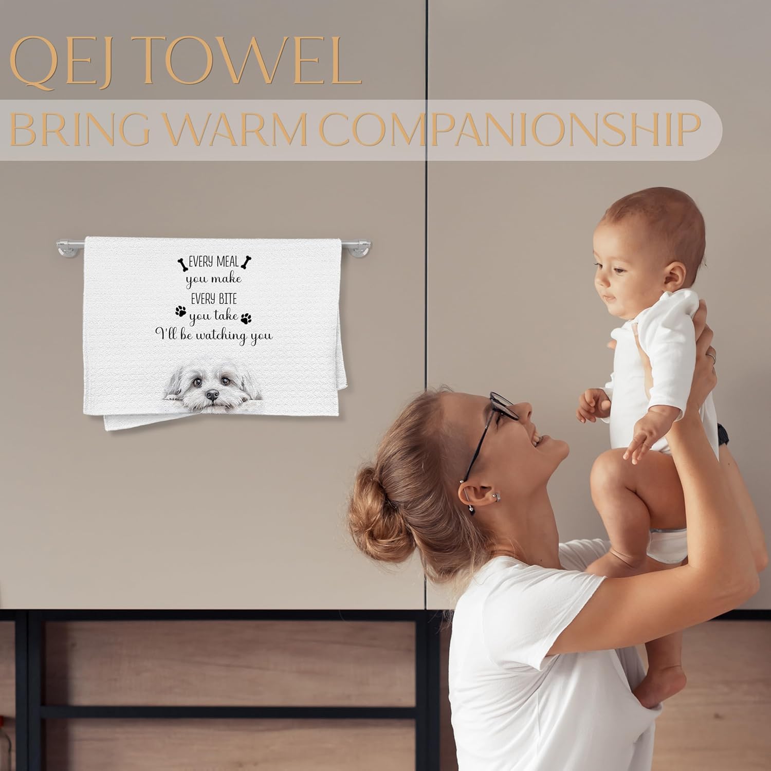 Funny Shih Tzu Kitchen Dish Towels, Every Meal You Make Every Bite You Take Decorative Hand Tea Towels for Kitchen, Shih Tzu Gifts for Women, 16x24 Inch - Image 2