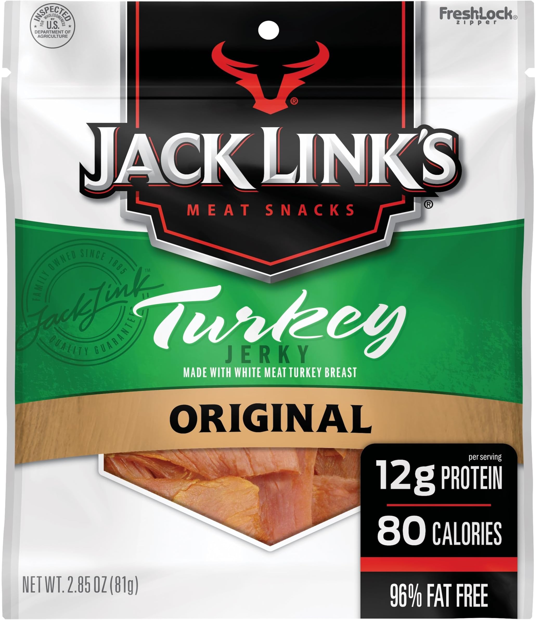 Jack Links MSG Free Turkey Jerky, Original, 2.85 Ounce by Jack Links