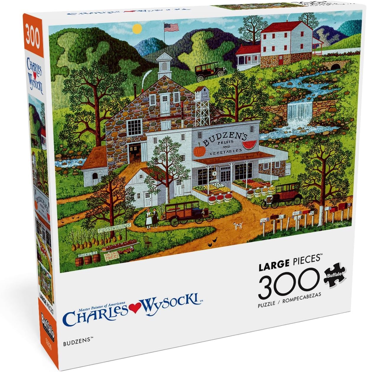 Buffalo Games - Charles Wysocki - Budzens - 300 Piece Jigsaw Puzzle for Adults -Challenging Puzzle Perfect for Game Nights - Finished Size is 21.25 x 15.00
