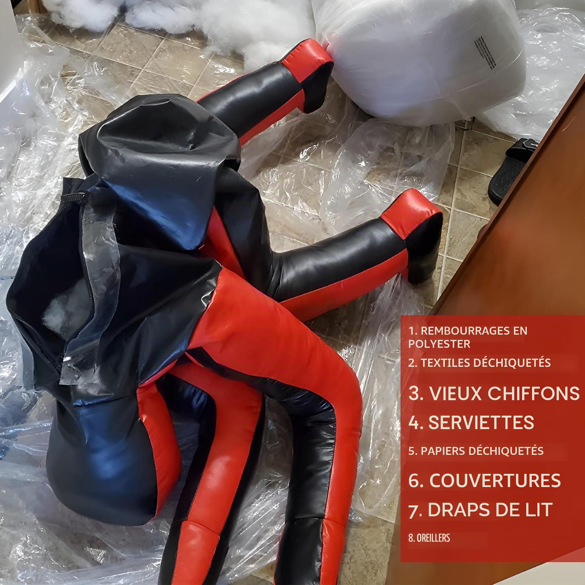 Shelly Mannequin de lutte MMA – Sac de frappe d'autodéfense – Sac de frappe BJJ – Position défensive assise – Soumission du JIU Jitsu brésilien – Tissu vinyle – 170 cm non rempli