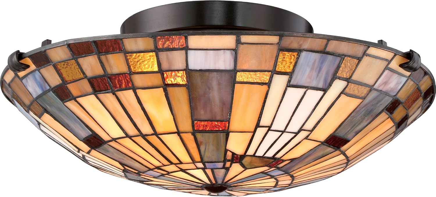 Quoizel Inglenook 2-Light Valiant Bronze Flush Mount Light