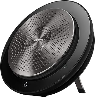 Jabra Speak 750 UC Wireless Bluetooth Speakerphone with Link 370 USB Adapter – Portable Conference Speaker for Holding Meetings Anywhere with Premium Audio - Certified for Zoom & Google Meet