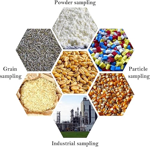 Miniatura 5 de Muestreador de polvo, muestreador de sonda de grano de tres zonas de acero inoxidable, 39 pulgadas de largo x 1 pulgada (3 ranuras)