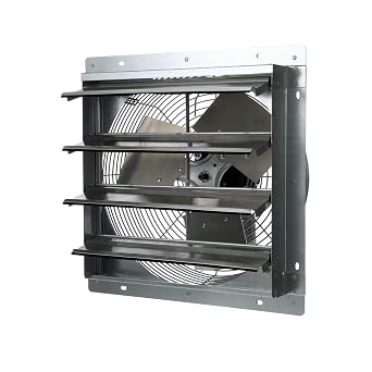 TPI Corporation CE16-DS Direct Drive Exhaust Fan - Shutter Mounted, Single Phase, 16" Diameter, 120 Volt, Air Cleaning Equipment. Genuine Ventilation Equipment