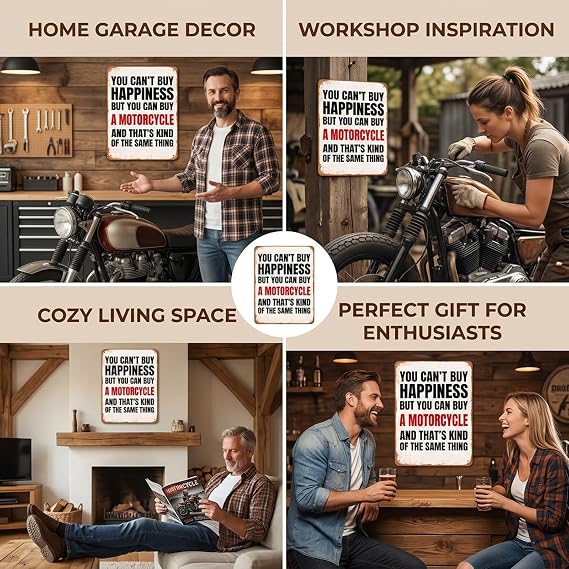 Motorbike Gifts for Men, Mens Room Accessories, Motor Bike Accessories Men, Suitable for Room Decoration, Garage Decoration, Suitable for Gifting to Motorcycle Enthusiasts