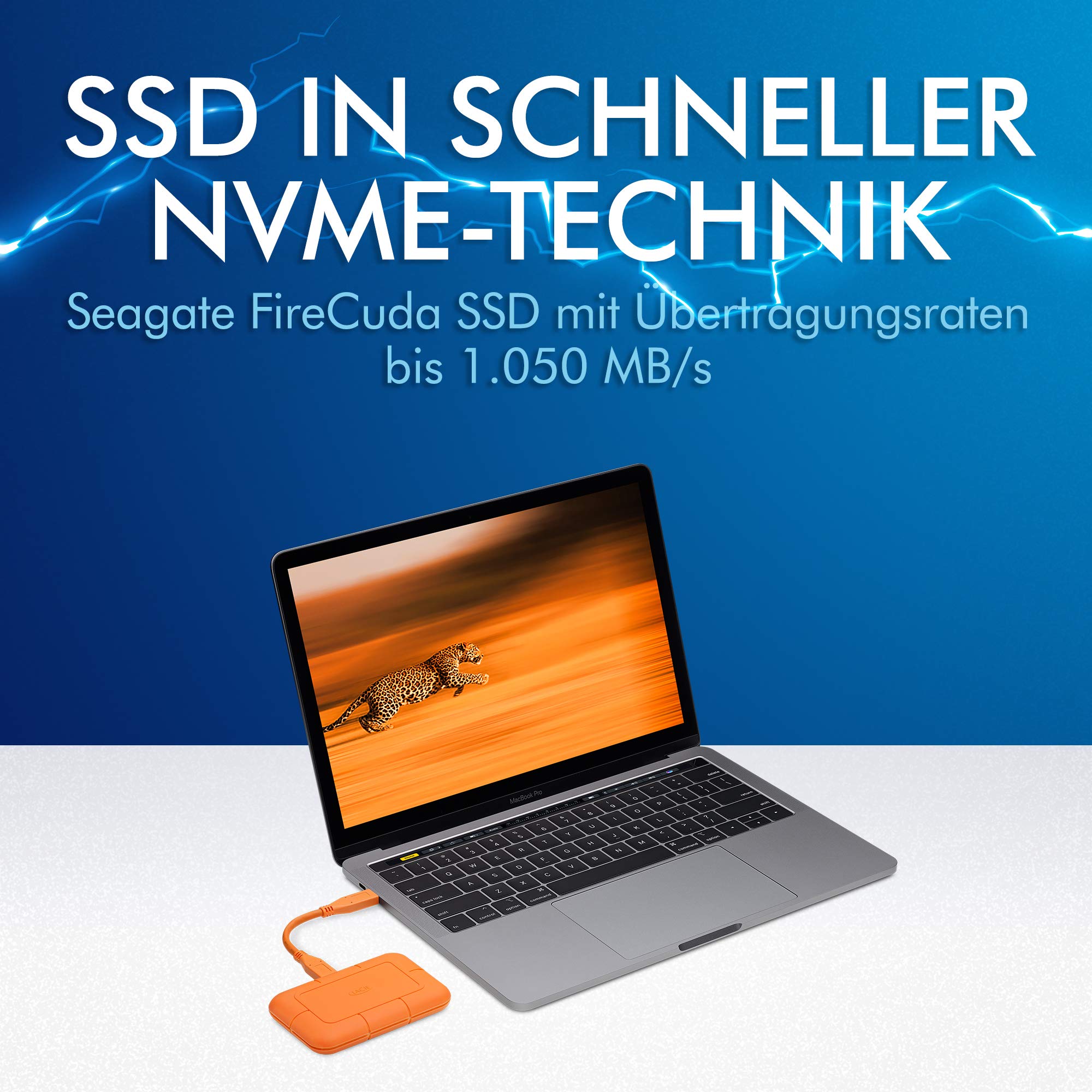 LaCie　Rugged SSD STHR2000800 LaCie Rugged SSD 2TB, External SSD, USB-C, Extreme water and