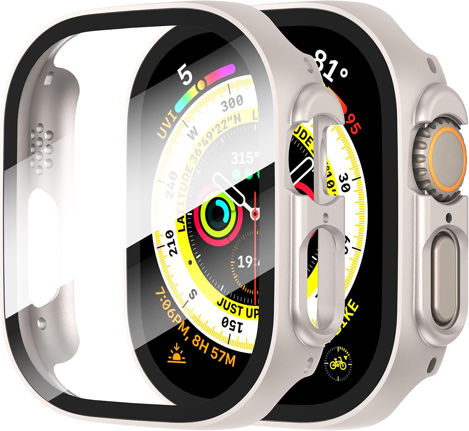 Diruite 2Pack for Apple Watch Ultra/Ultra 2 49mm PC All