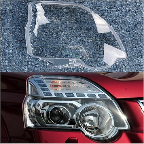 Car Lens Glass Light Lamp Caps Headlamp Shell Transparent Lampshade Compatible for Nissan X-Trail 2011-2013 Lampcover Headlight Cover (Color B)