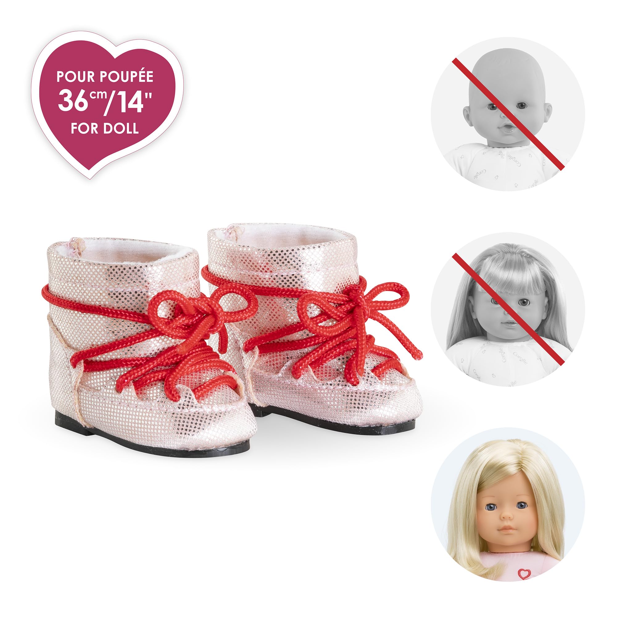 Ma Corolle - Różowe buty narciarskie, buty dla lalek Ma Corolle, 36cm, od 3 lat, 9000213010