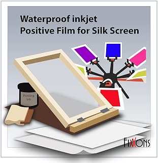 Waterproof Silkscreen Positive Film For Silk Screen 8.5" x 11" (100 Sheets)