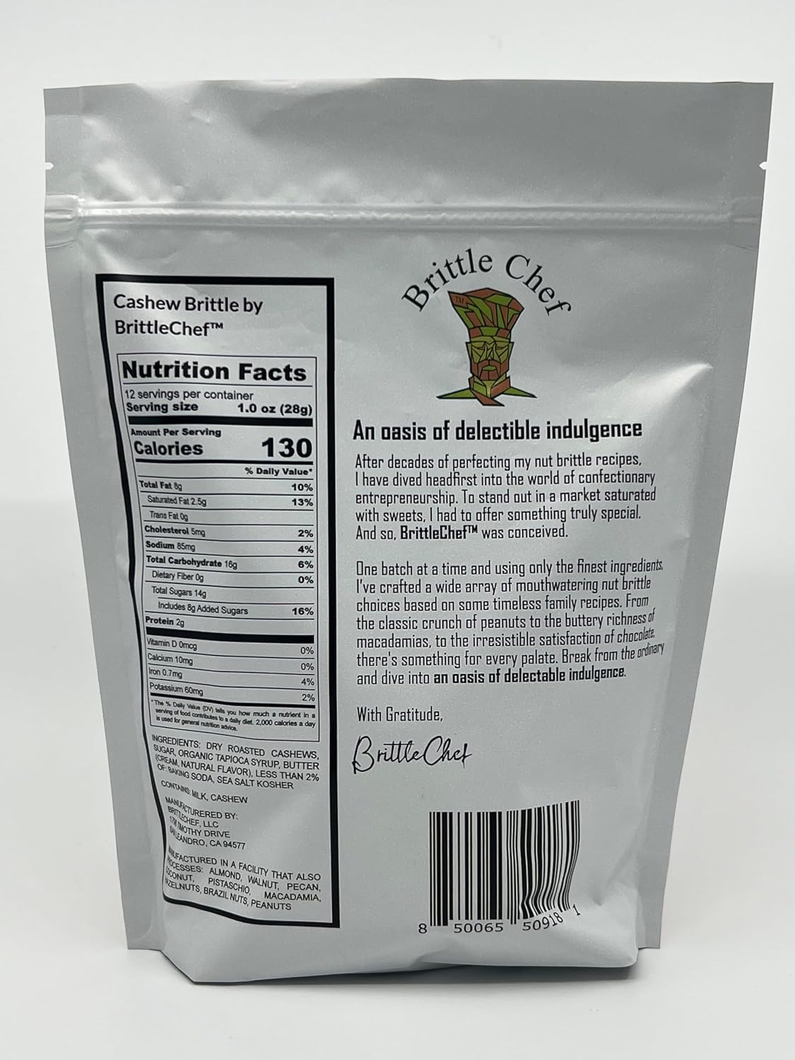 Deluxe Cashew Brittle by BrittleChef