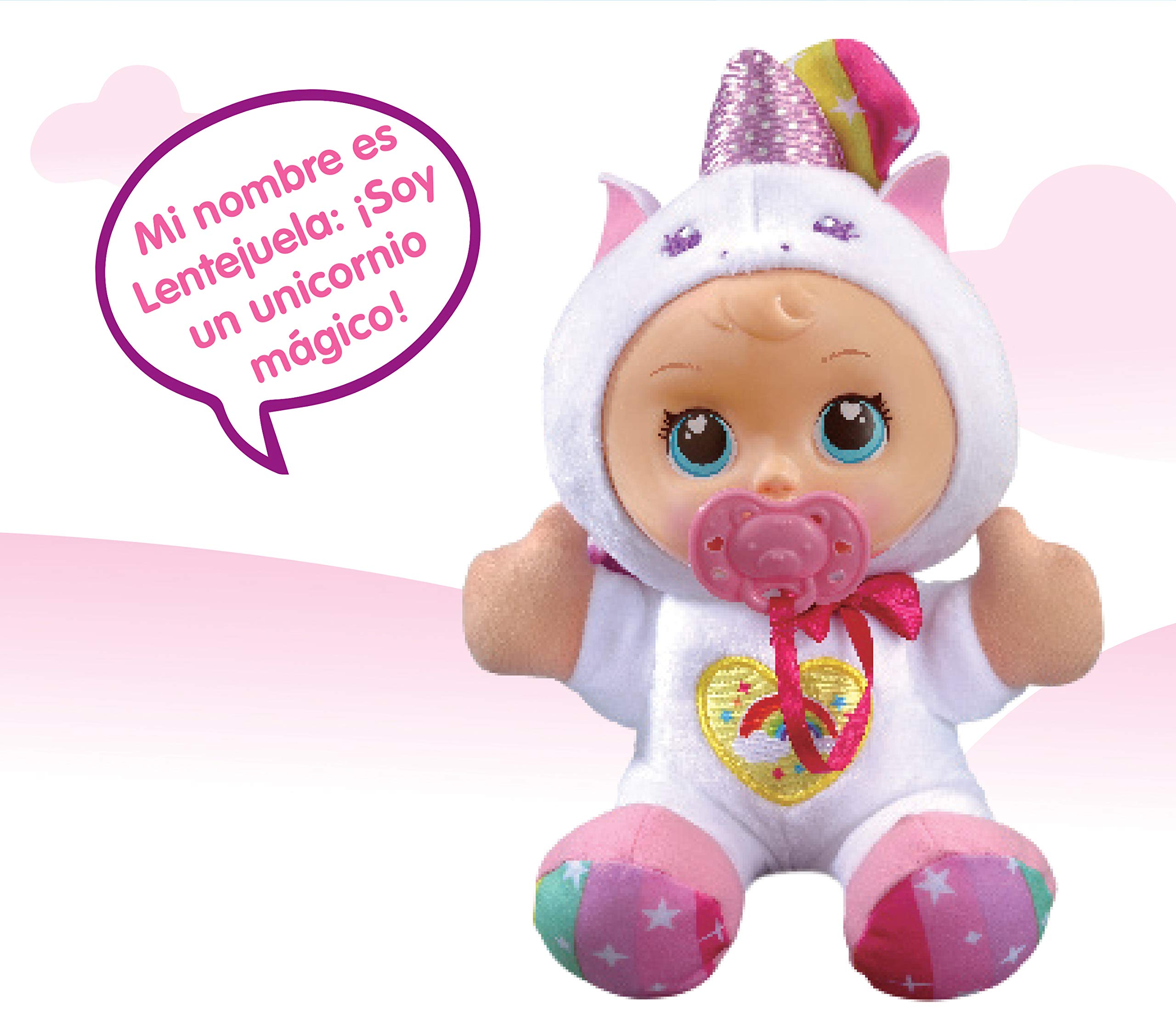 VTech Little Love Dolce Unicorno, Bambola interattiva che parla e insegna i colori, premendo la pancia potrai ascoltare le cure necessarie e imparare sul tuo mondo animale (3480-526322)