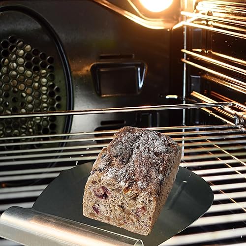 Miniatura 2 de Pela de acero inoxidable, raspador multiusos de metal, paleta, cortador y espátula, herramienta giratoria, para pizza casera, pan, pasteles, horno